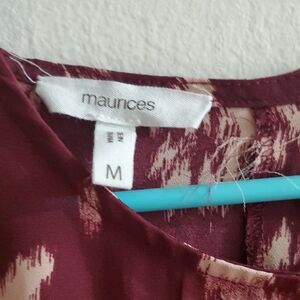 Maurices Maroon and Beige Top